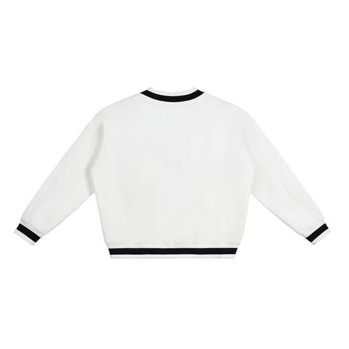 V-neck Collared Sweatshirt