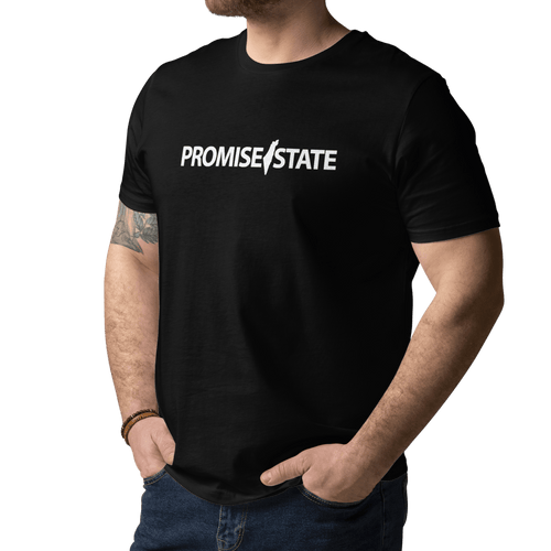 Pormise, state, promise state, graphic tee, graphic shirt, graphic t-shirt, promise state shirt, promise state t-shirt, organic cotton, eco friendly, Israel t-shirt, israel shirt, zionist shirt, jewish shirt, israel top, jewish top, jewish gift for men, clothing, israel tee