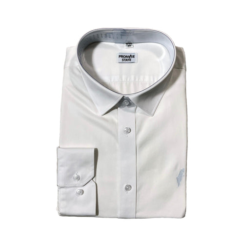 Promise State Oxford Button-Down White on White