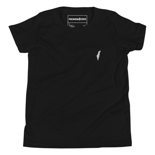 Kids Israel tee, black, youth t-shirt