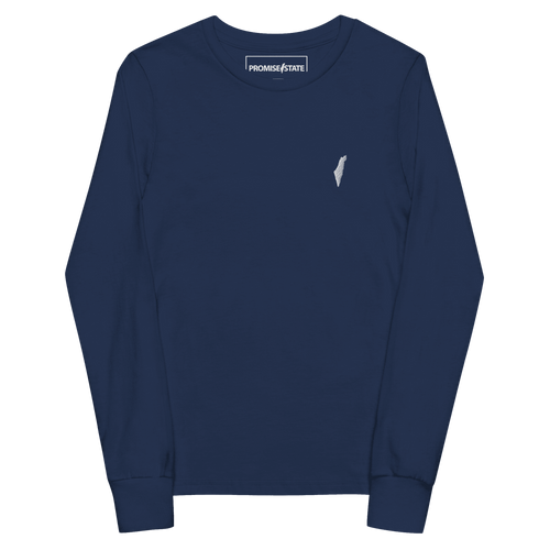 blue israel kids t-shirt long sleeve