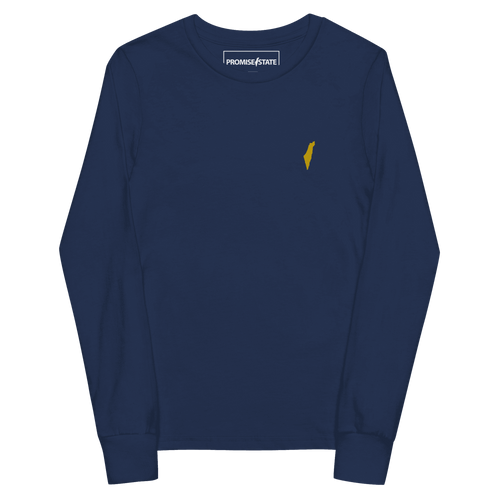 kids navy israel long sleeve t-shirt
