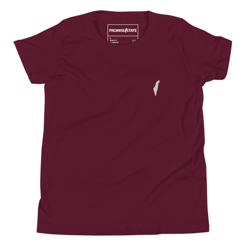 Childrens maroon israel shirt