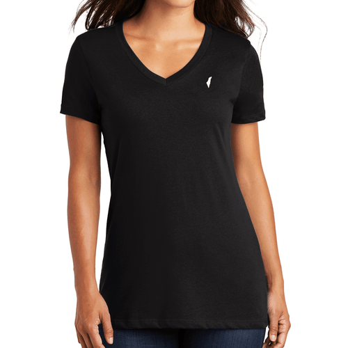 Womens v-neck, womens shirt, womens v-neck, womens top, gift for jewish woman, black, white, t-shirt, womens t-shirt