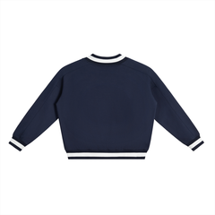 V-Neck Collared Sweatshirt
