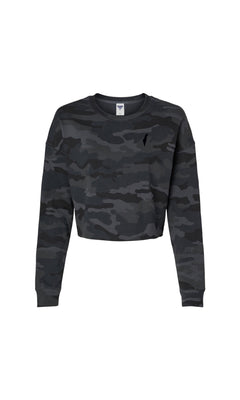 Camo Cropped Crew